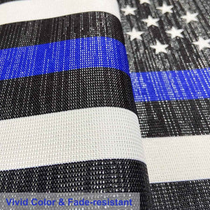 【Update Version】 Blue Line Garden American Flag - 12.5 X 18 Inch Double Sided Police Yard Flags for Honoring Law Enforcement Officers Fade-Resistant