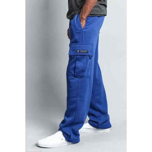 Men'S Solid Fleece Heavyweight Cargo Sweat Pants