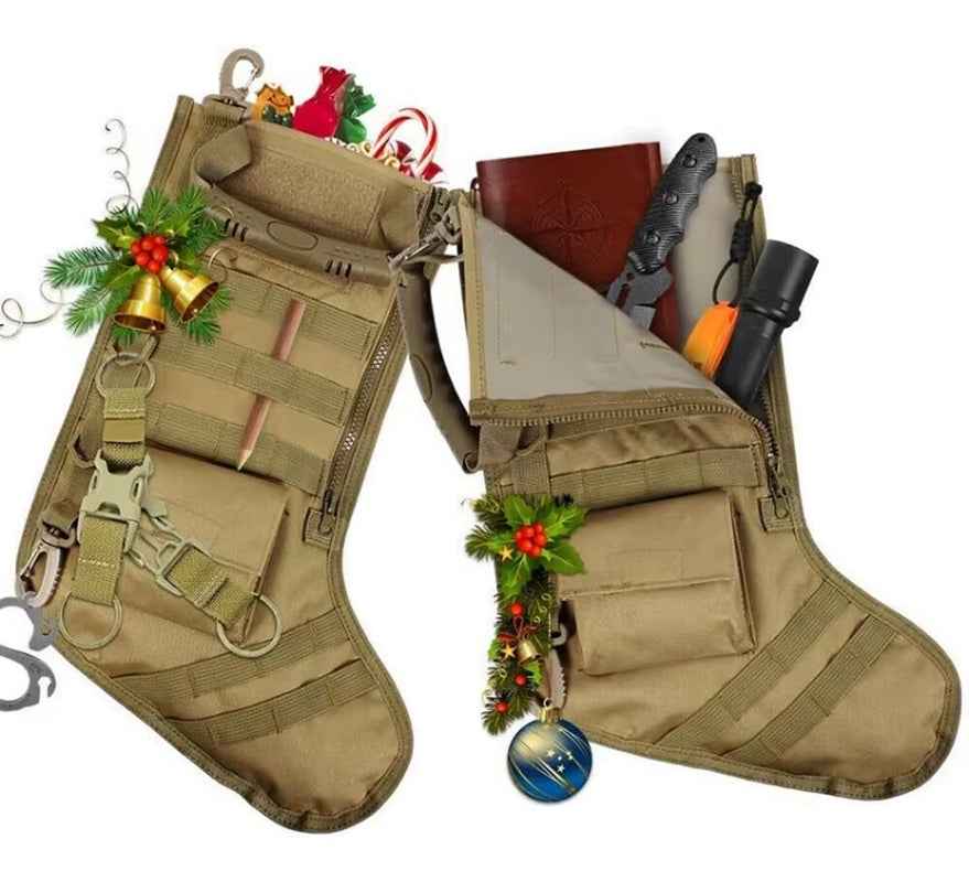 Tactical Molle Christmas Stocking Christmas Gift Socks Xmas Hanging EDC Bag Outdoor Sports Hunting Accessories Dump Drop Pouch