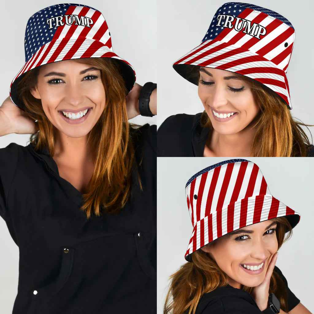 Trump USA Flag Bucket Hat