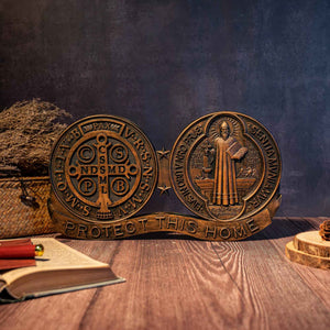 St. Benedict Medal Ornaments, Catholic Religious Items, Catholic Medals, Wooden Decorations, Exorcisms, Family Protection